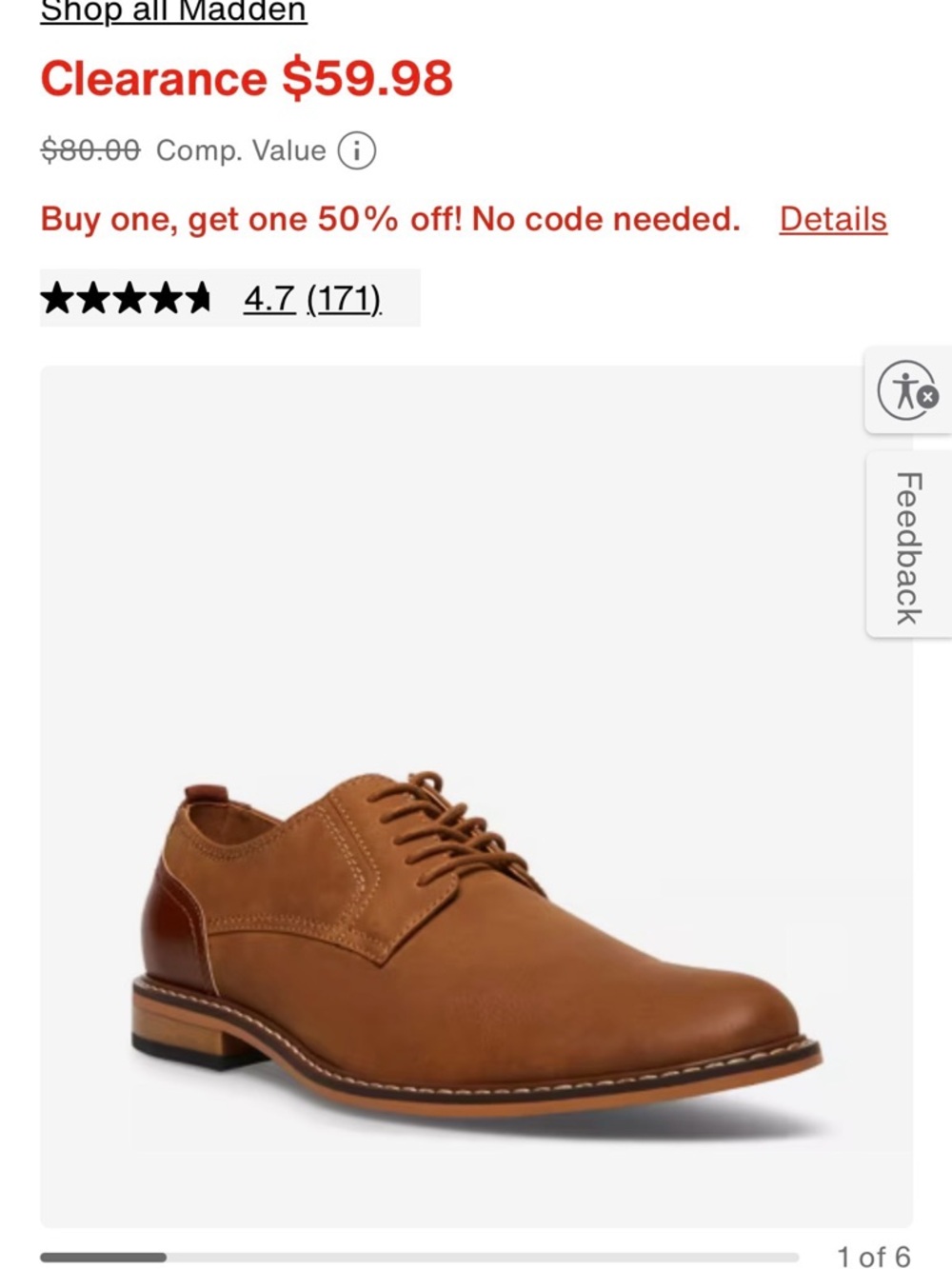 Madden | WORN ONCE | M-Anthro Oxford - Picture 8 of 8